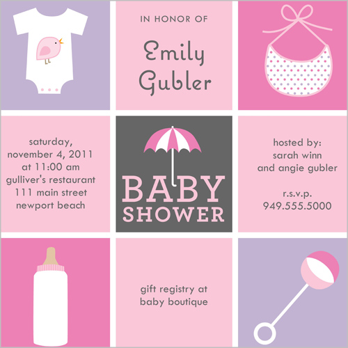 Baby Shower Girl Invitations