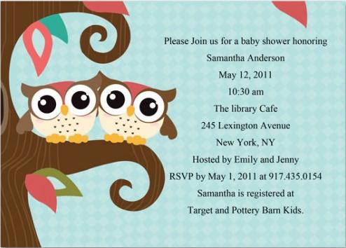 Free Baby Shower Invitation Templates Owl
