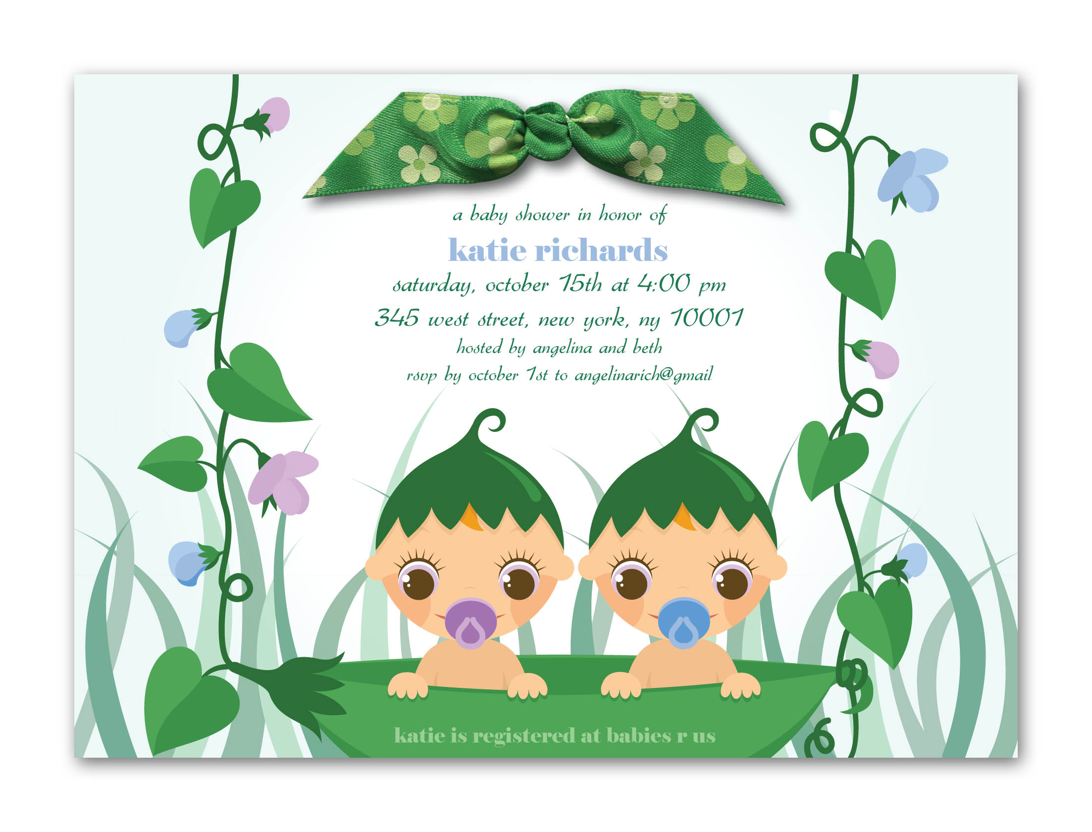 Free Printable Baby Shower Cards For Twins