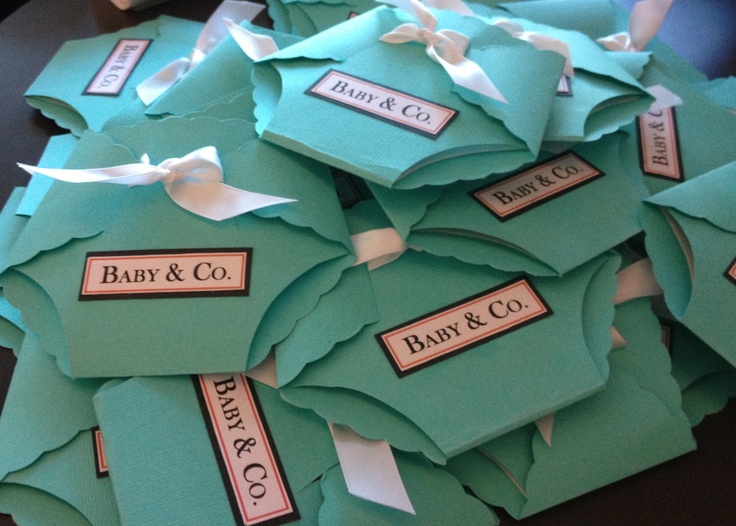 Diaper Shaped Baby Shower Invitations