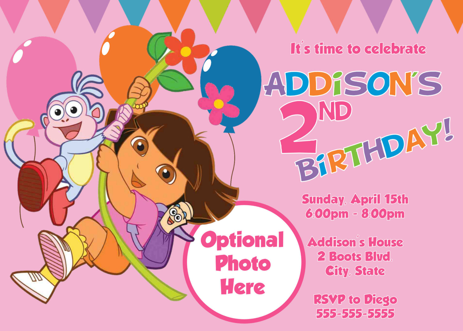 Dora The Explorer Birthday Party Invitations Dolanpedia