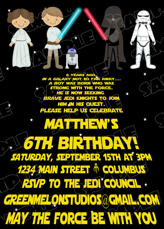 Free Printable Star Wars Birthday Invitations DolanPedia Invitations 