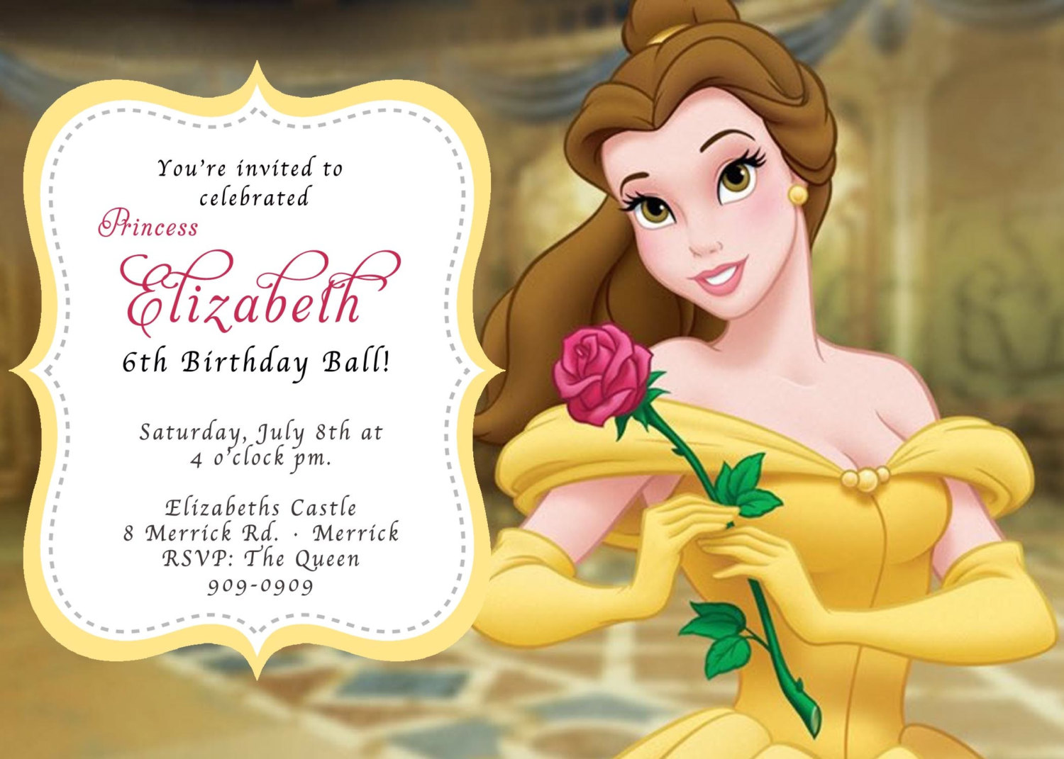 Beauty And The Beast Birthday Invitations Dolanpedia