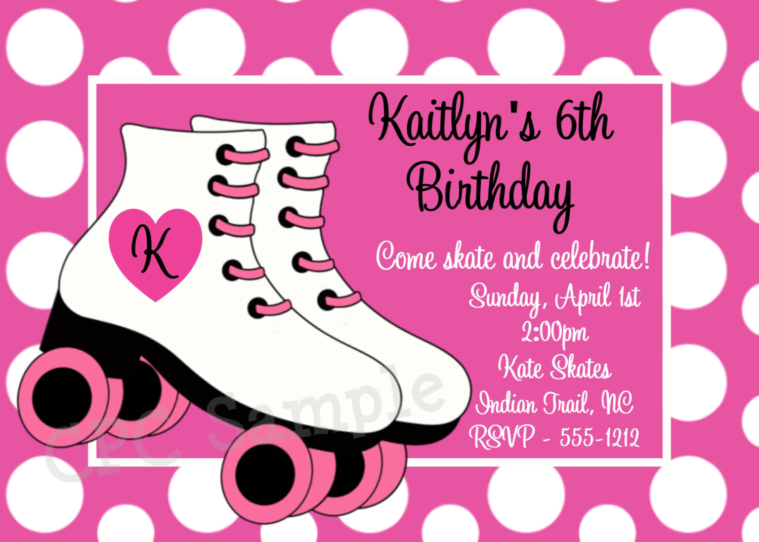 Free Printable Roller Skating Birthday Party Invitations DolanPedia