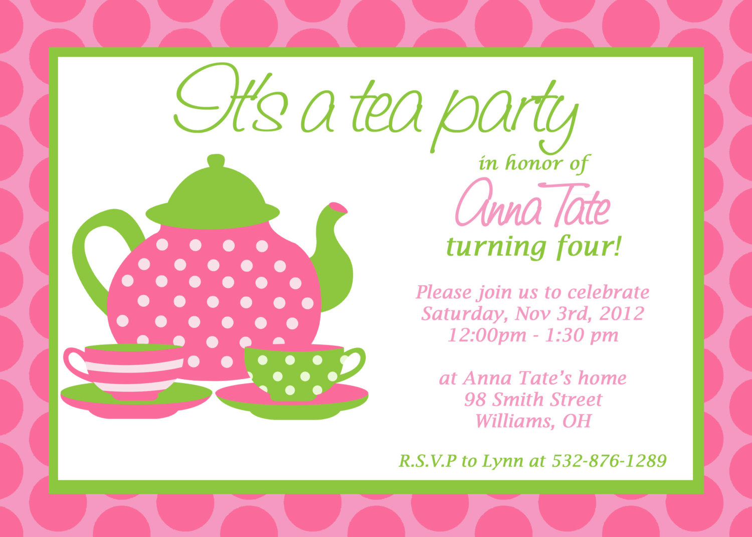 Princess Tea Party Birthday Invitations Dolanpedia