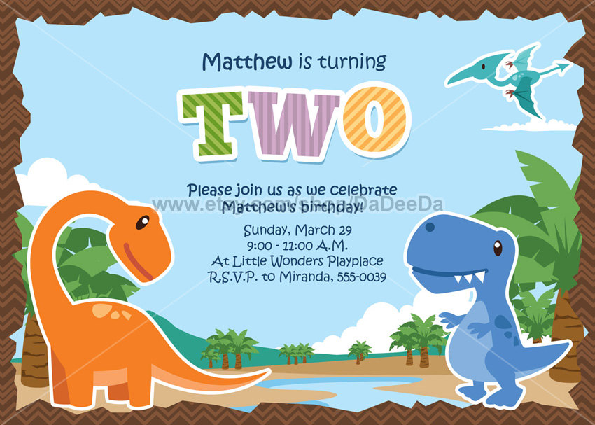 Free Printable Dinosaur Birthday Invitations DolanPedia Invitations