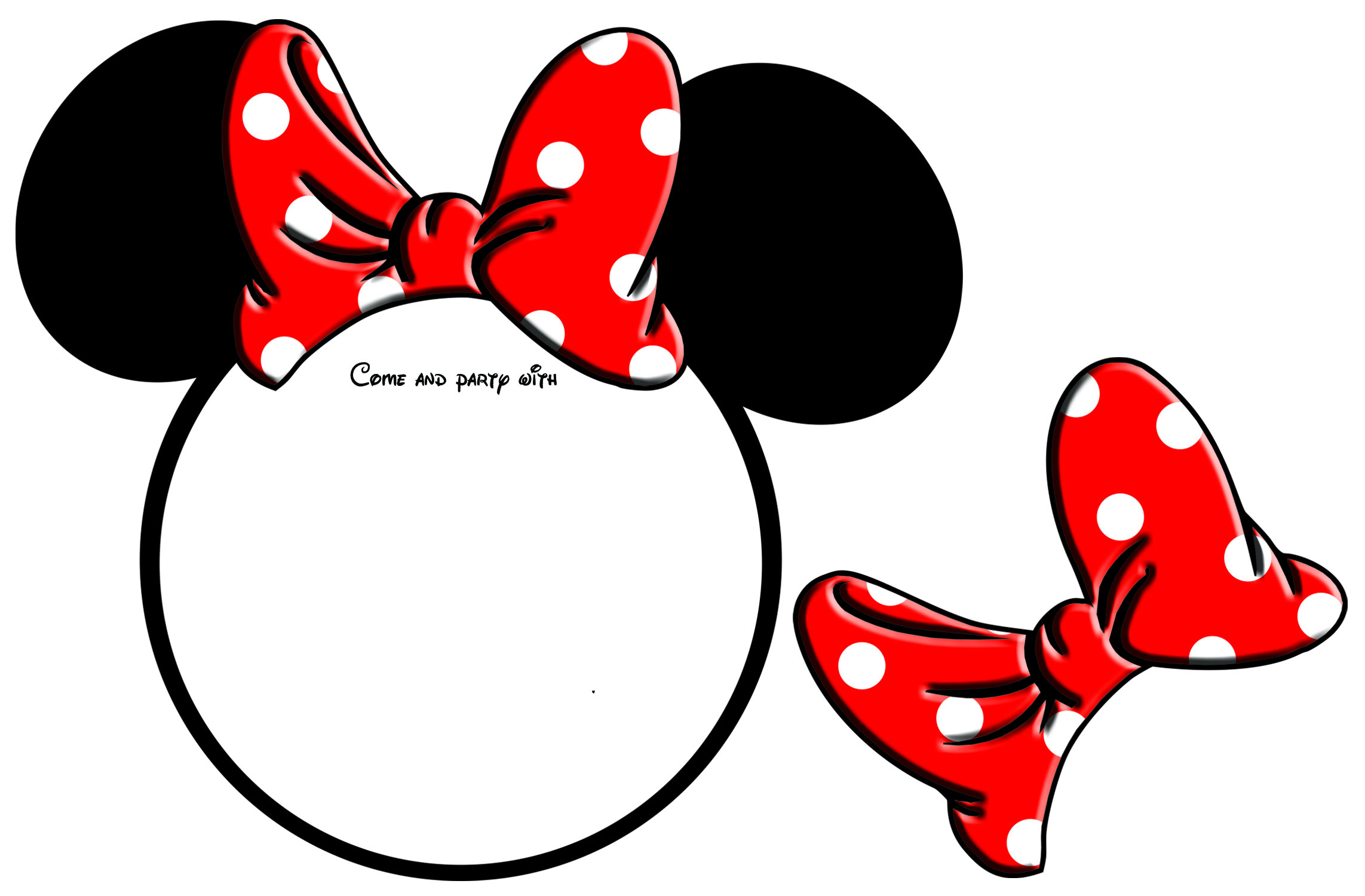 Free-Printable-Minnie-Mouse-Head-Invitation-Templa