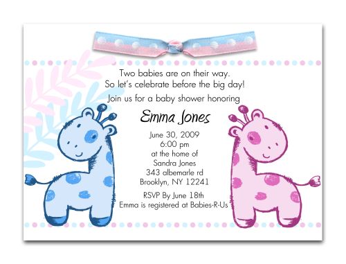 joint baby shower invitation wording