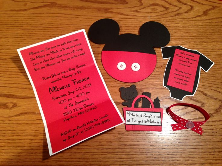 mickey mouse baby shower invites