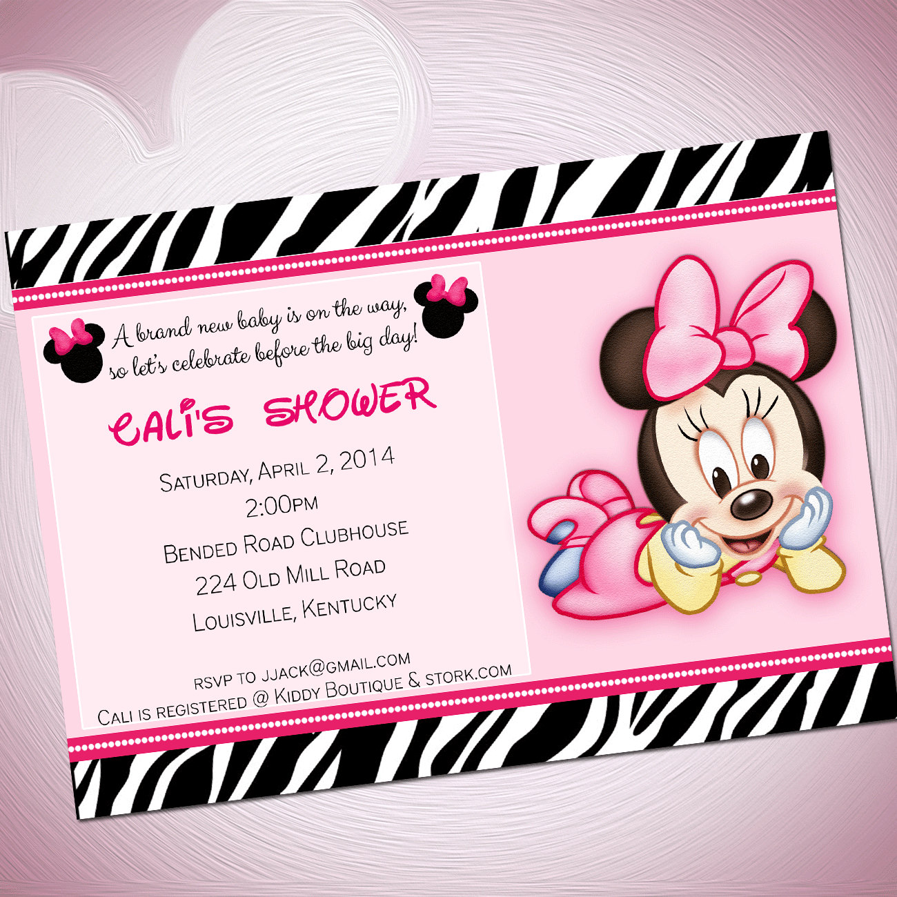 Cute Minnie Mouse Baby Shower Invitations | DolanPedia ...