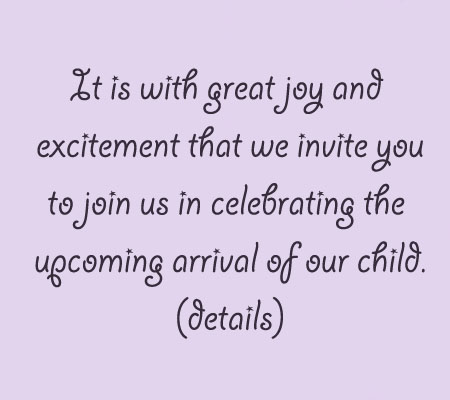 invitation message for baby shower function