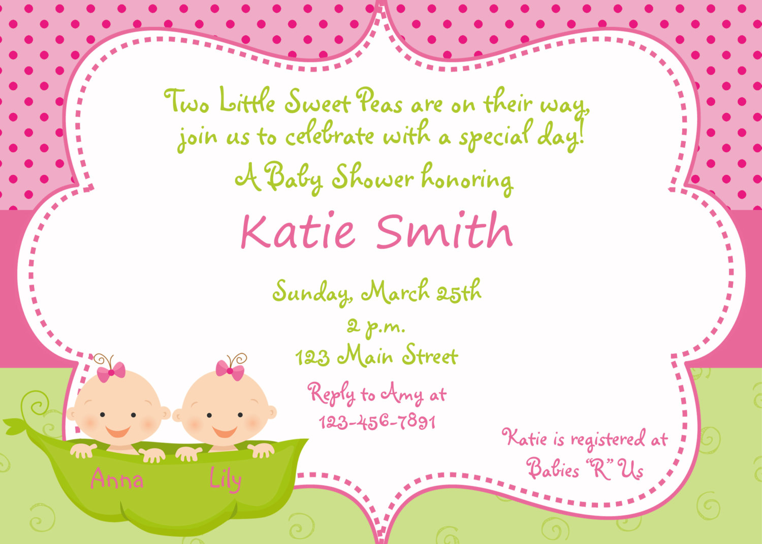 Free Twins Baby Shower Invitations Templates