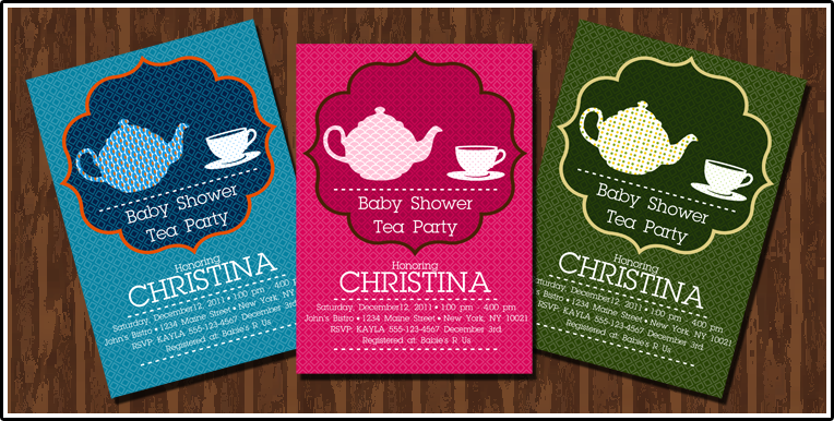 Baby Shower Tea Party Invitation