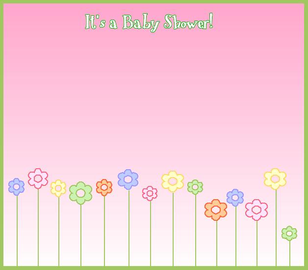 Blank Baby Shower Invitations Pink