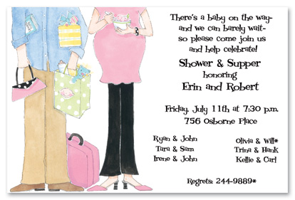 funny couples baby shower invitations