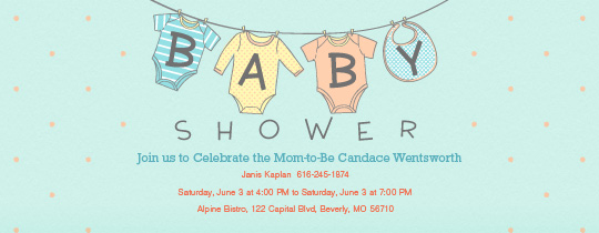create an evite for baby shower