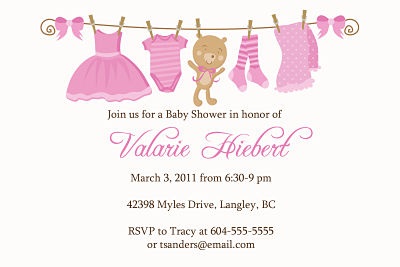 Baby Girl Shower Invites