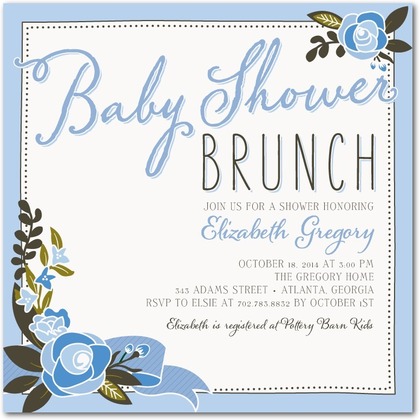 Brunch Baby Shower Invitations