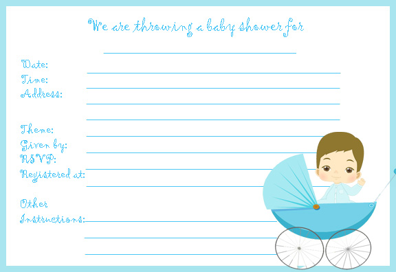 Chepa Baby SHower Invitations for Boy