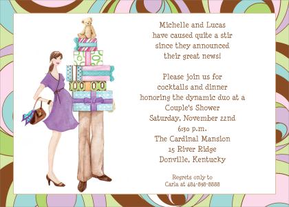 coed baby shower invitation templates