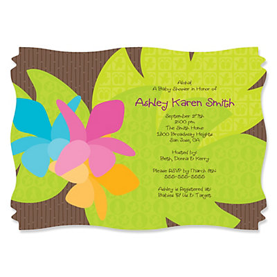 Luau Baby Shower Invitations