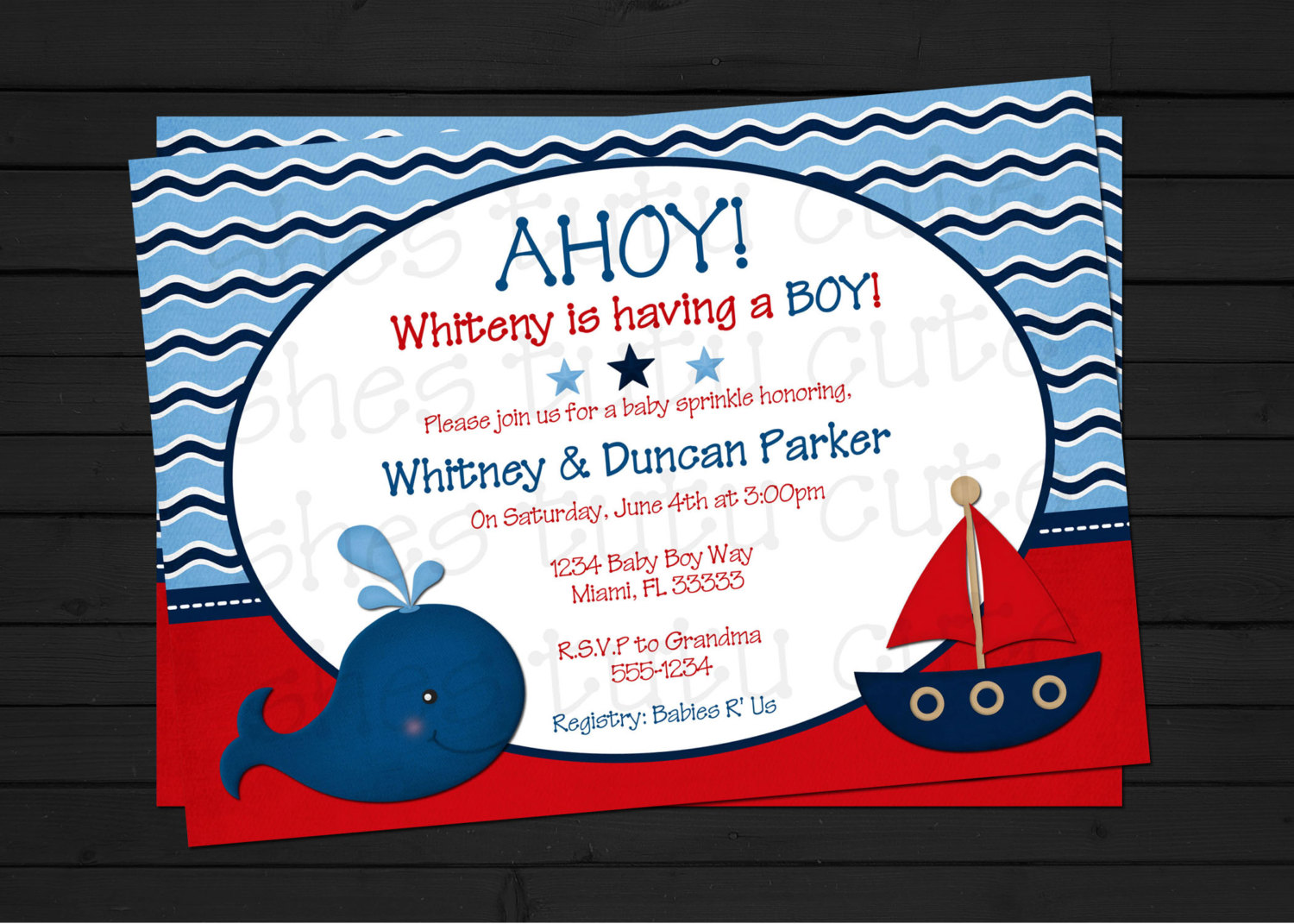 Nautical Themes Baby Shower Invitations3