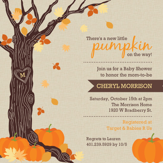 Pumpkin Baby Shower Invitation2