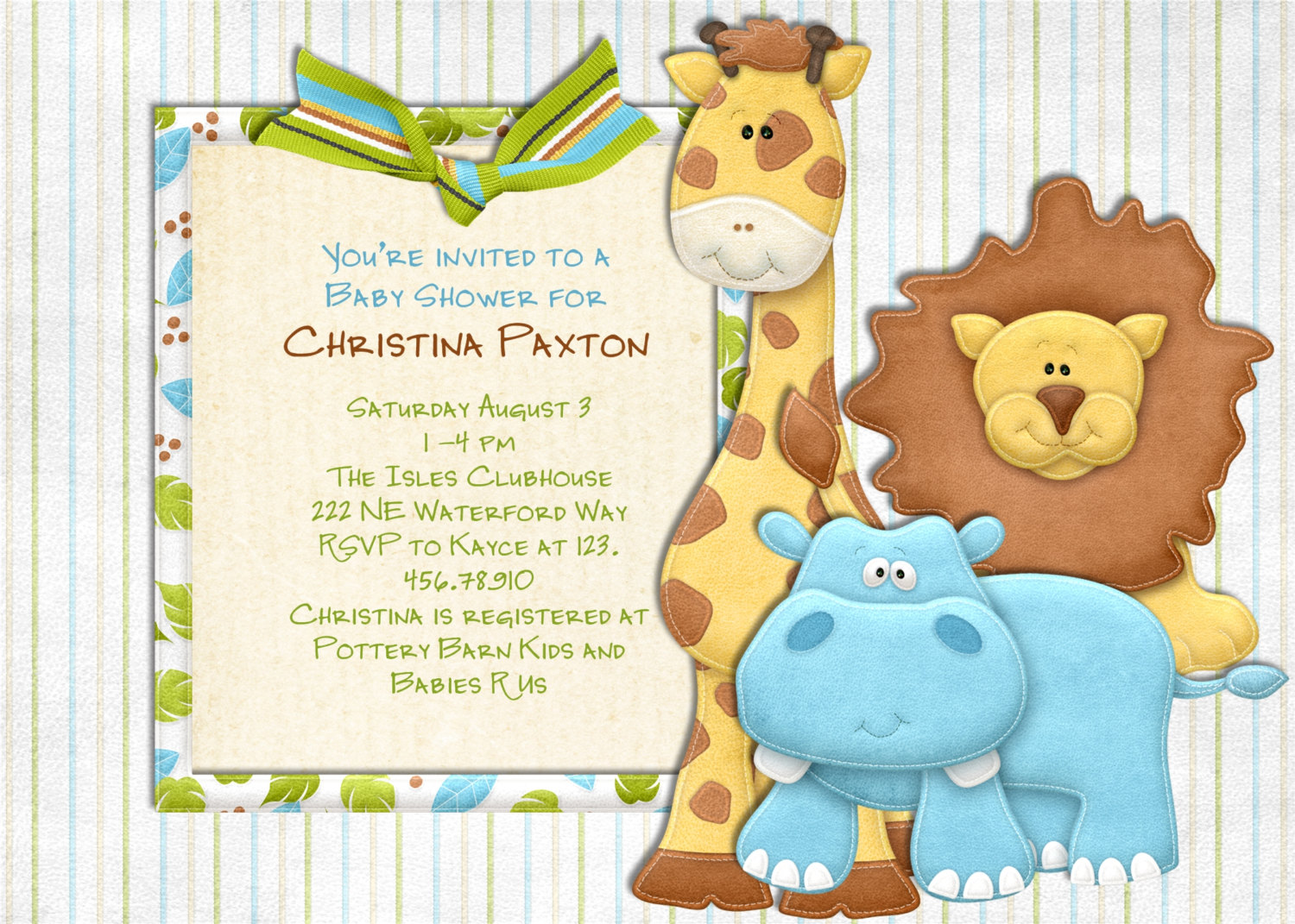 Animal Baby Shower Invitation2