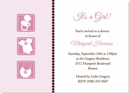 Baby Shower Invitation for Girl2