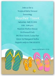 Beach Baby Shower Invitations