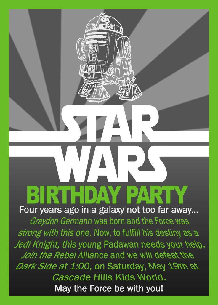 Templates For A Star Wars Retirement Invitations 1