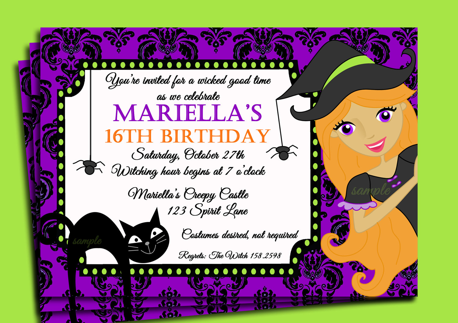 Halloween Themed Birthday Party Invitations | | DolanPedia ...