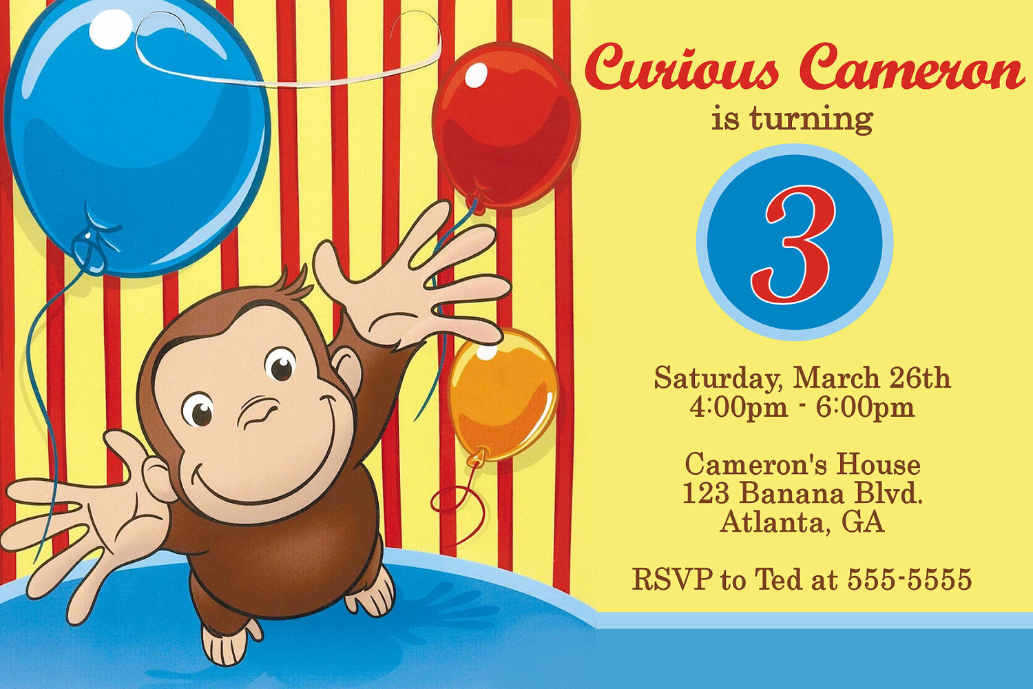 Curious-George-Birthday-Invitations