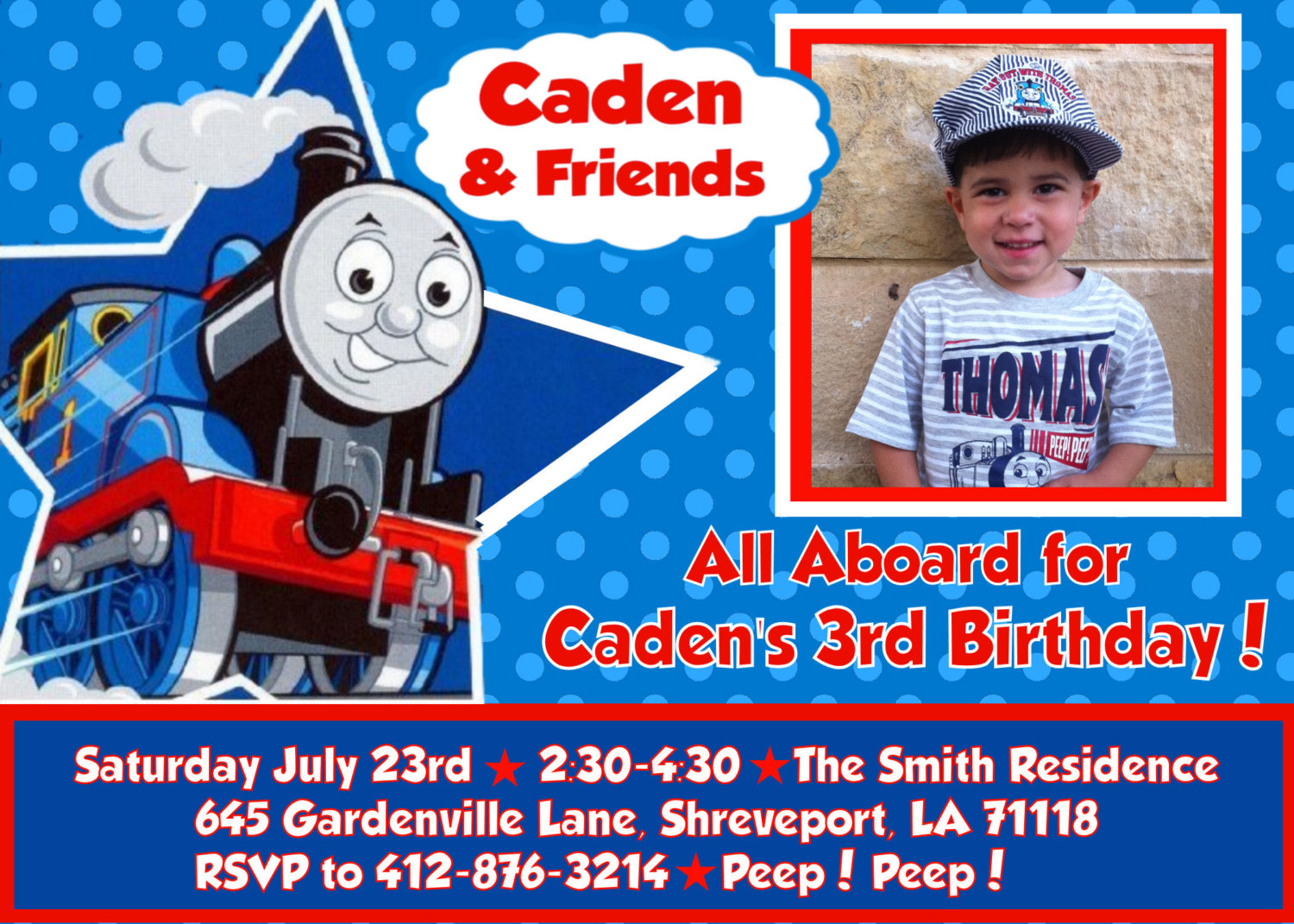 Thomas-The-Train-Birthday-Party-Invitation-Custom-Photo