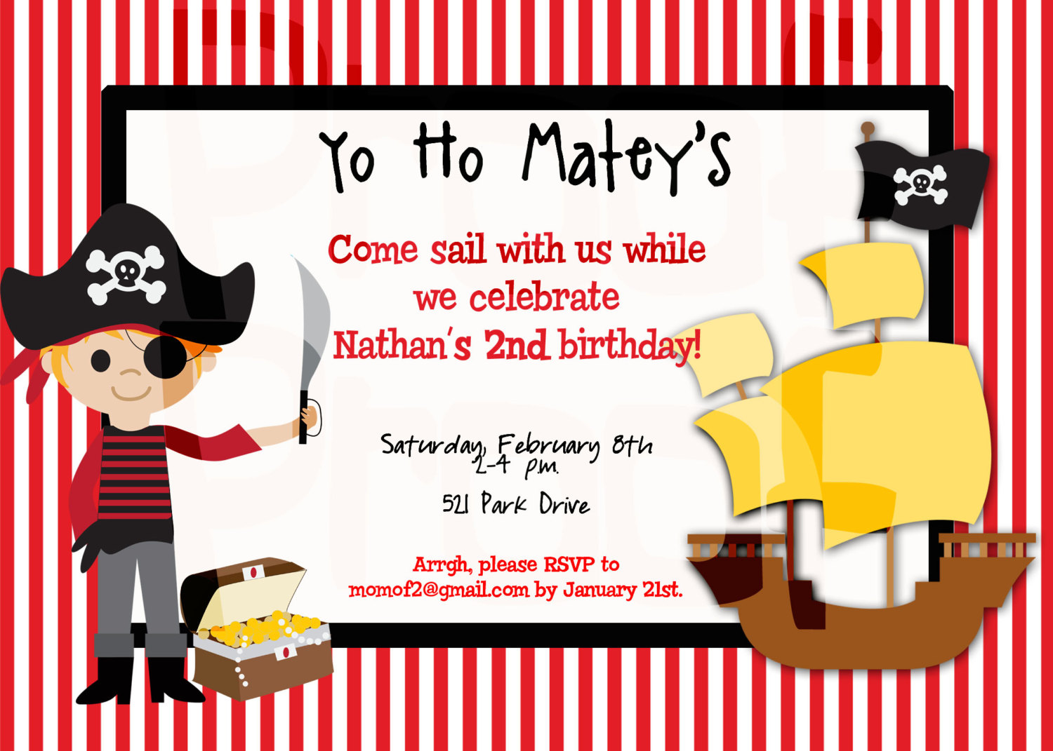 Free Printable Pirate Birthday Party Invitations Dolanpedia