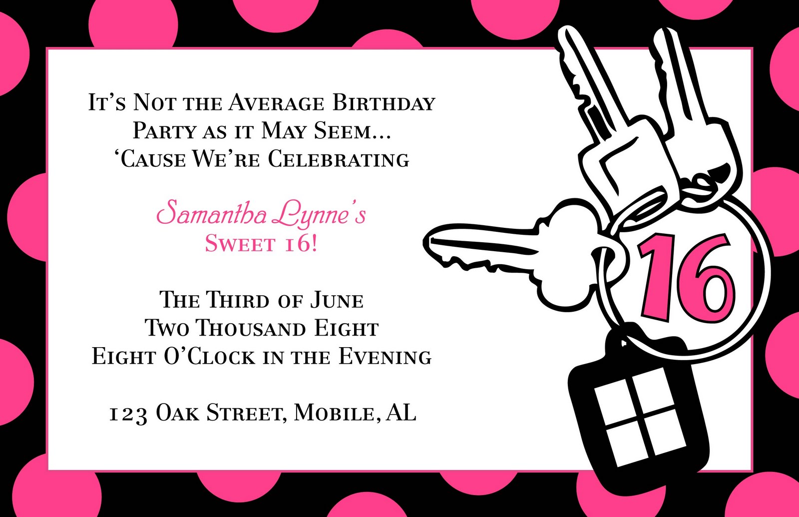 Sweet 16 Birthday Invitations Free Printable Free Printable Templates