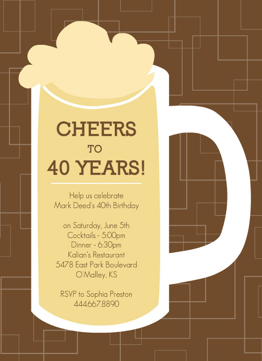 Free Editable 40th Birthday Invitation Templates