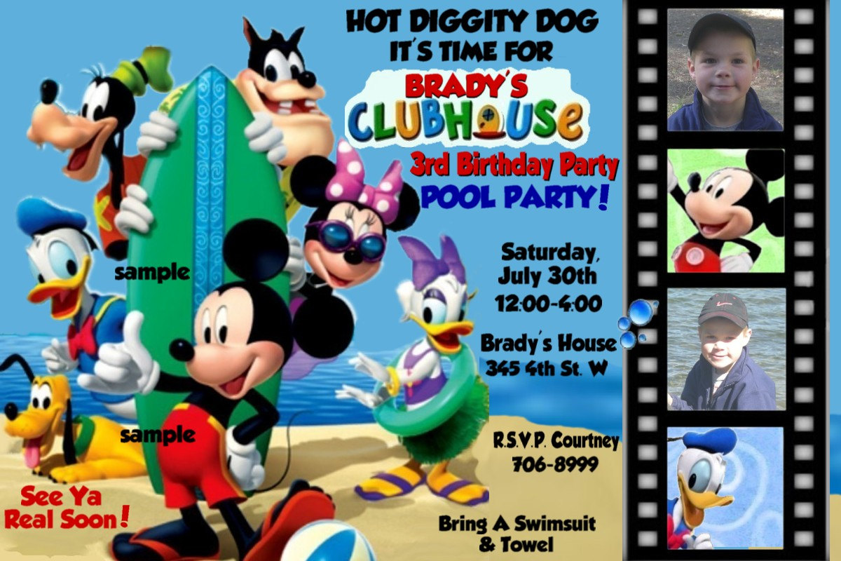 Mickey Mouse Clubhouse Photo Birthday Invitations | | DolanPedia ...