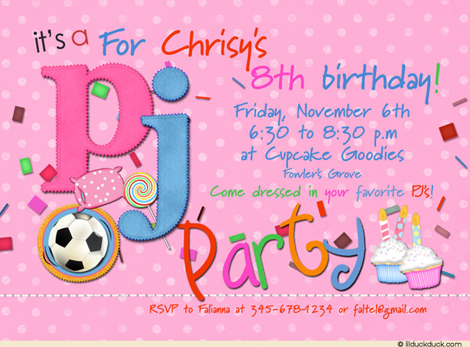 8Th Birthday Invitation Message 3