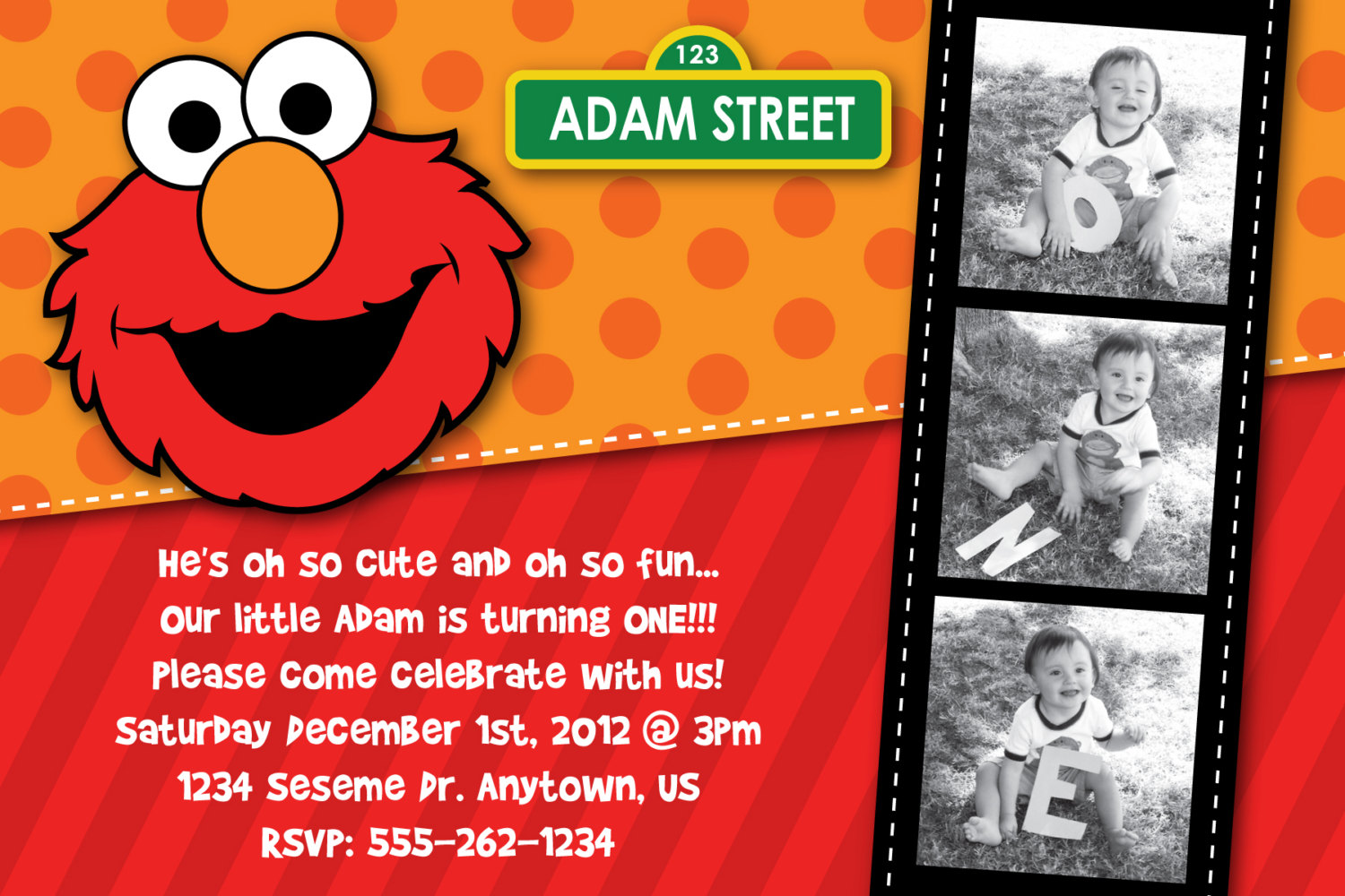Elmo 1st Birthday Party Invitations Dolanpedia Invitations Template