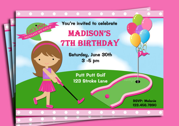 Mini Golf Invitations 6