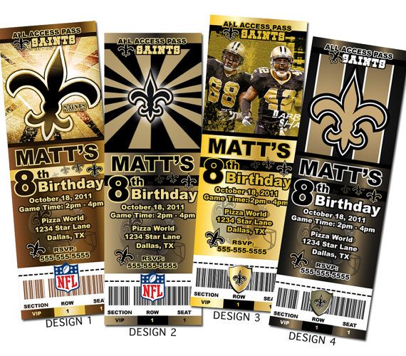 New Orleans Saints Birthday Invitations DolanPedia New Orleans Saints Birthday Invitations DolanPedia