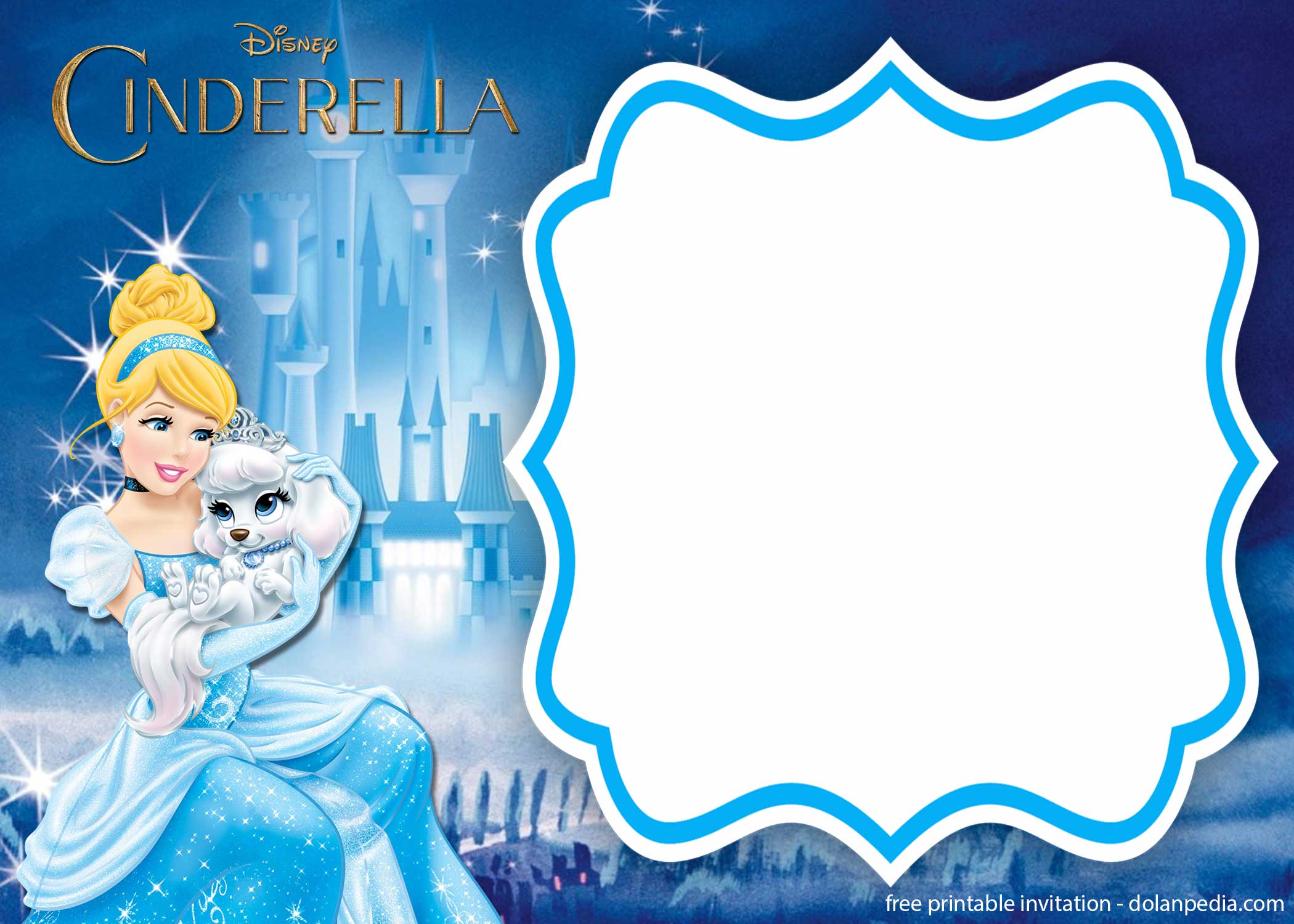FREE Printable Cinderella Royal Invitation Templates Dolanpedia