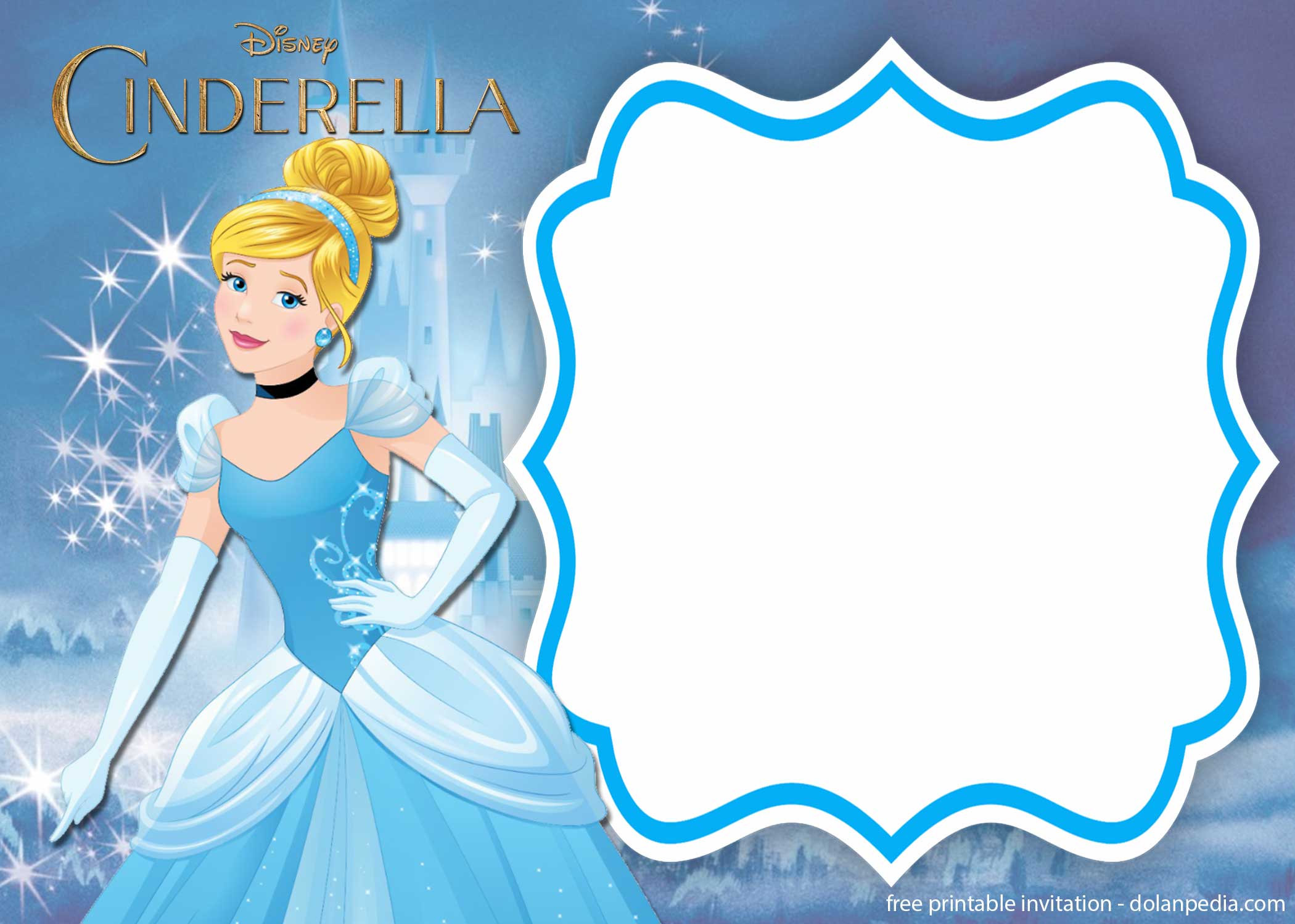 FREE Printable Cinderella Royal Invitation Templates Dolanpedia