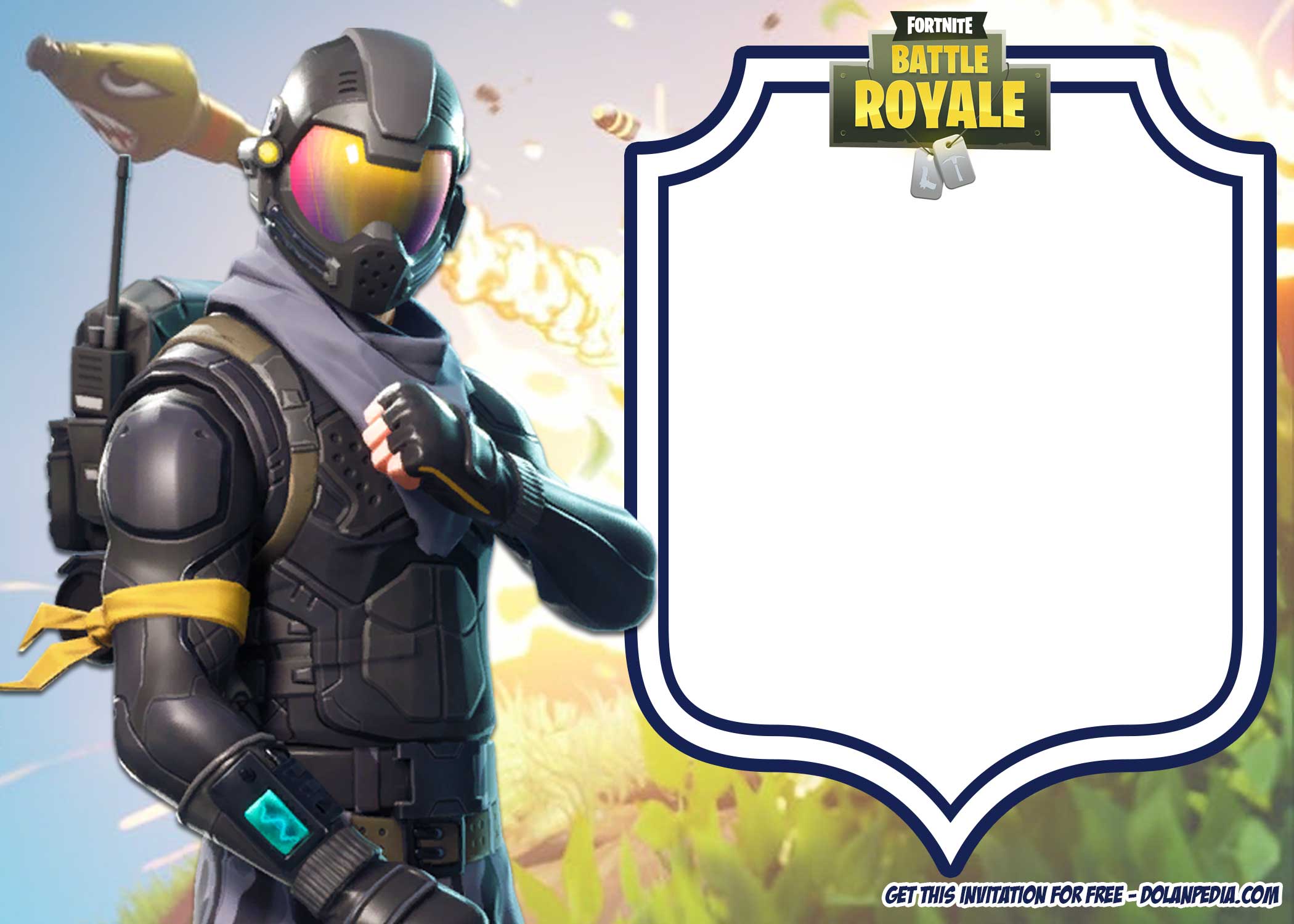 fortnite birthday invite template free