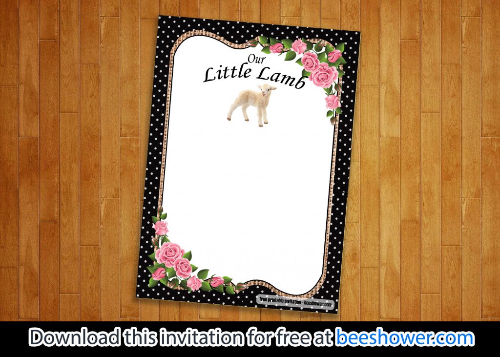 FREE Printable Lamb Baby Shower Invitations Templates Dolanpedia