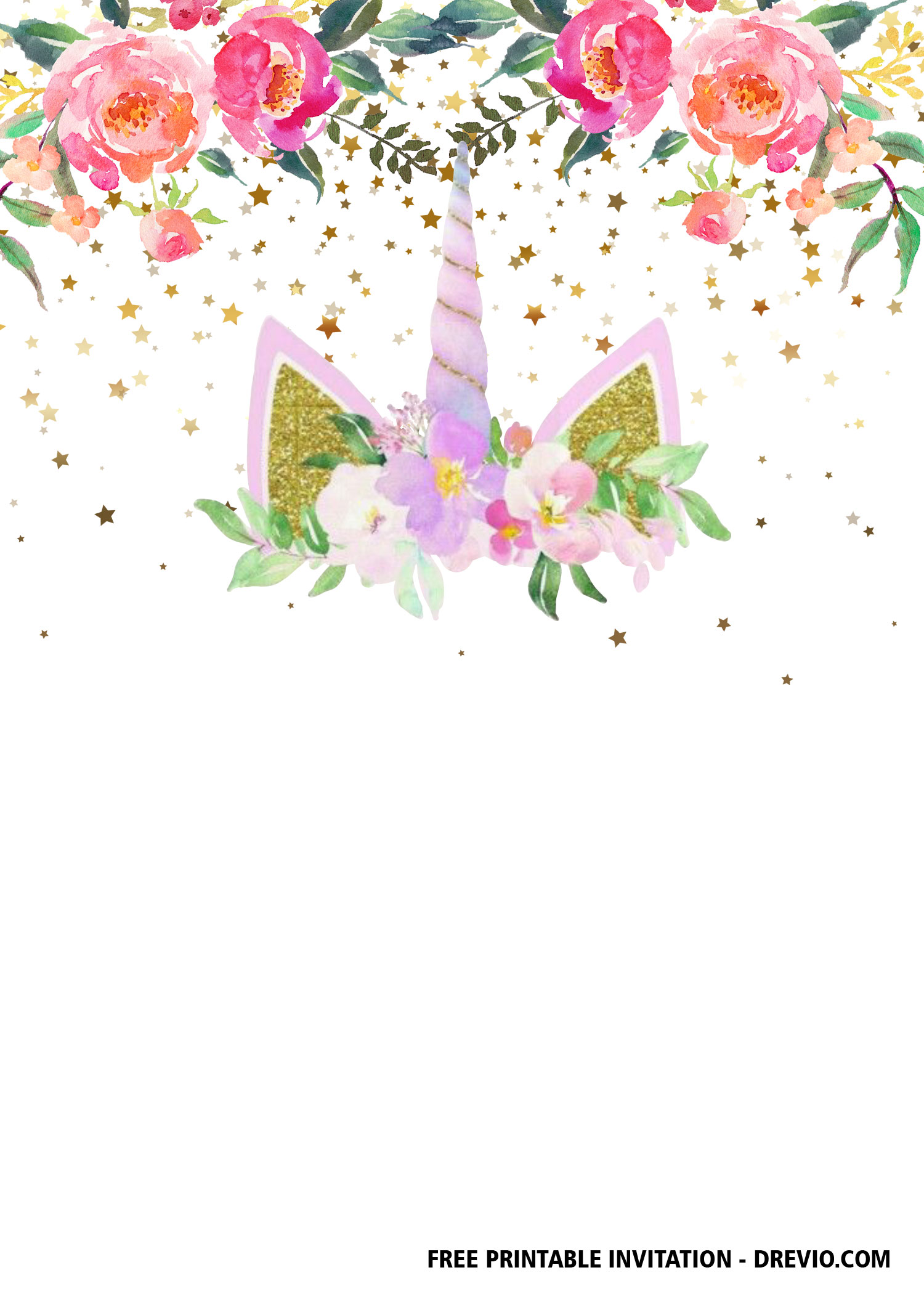 FREE Printable Unicorn Invitation Templates Dolanpedia