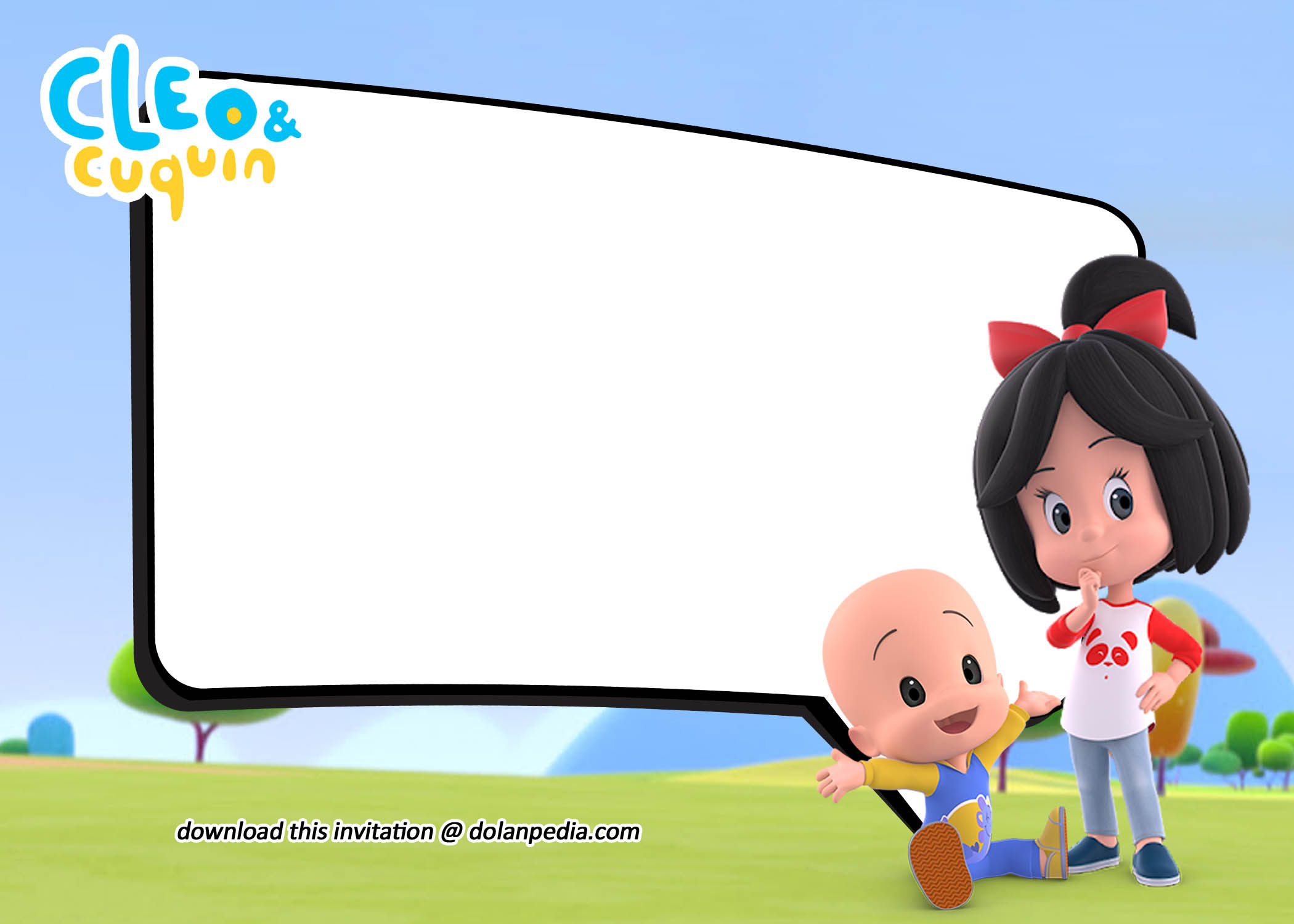 Free Printable Cleo & Cuquin Birthday Invitation Templates