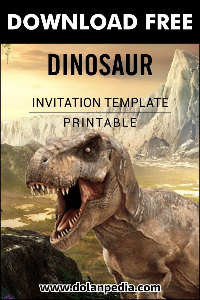 (FREE Printable) Dinosaur Birthday Party Invitation Templates