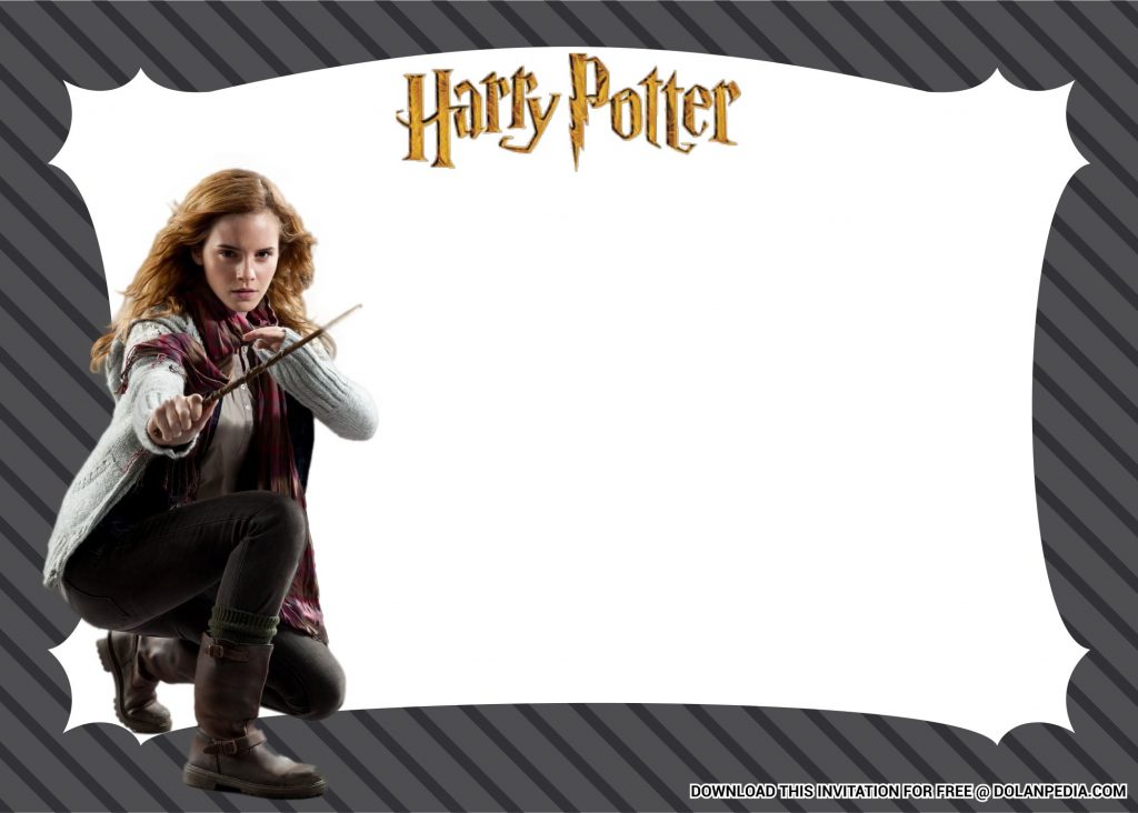 Free Printable Harry Potter Invitation Templates With Hermione